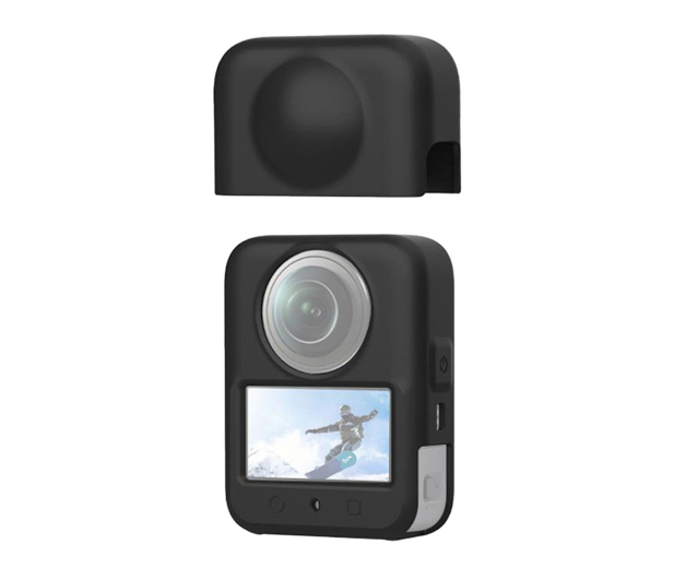 Puluz Silikonowa osłona z soczewką do DJI Osmo 360 (Czarna) - 1508890 - zdjęcie 3